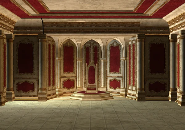Αίθουσα του θρόνου του παραμυθιού — Φωτογραφία Αρχείου