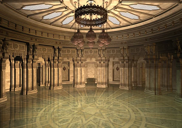 3D çizim Oriental Palace — Stok fotoğraf