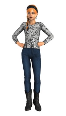 öfkeli bir genç kız