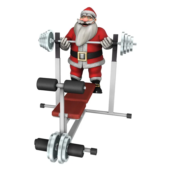 Santa Fitness — Zdjęcie stockowe