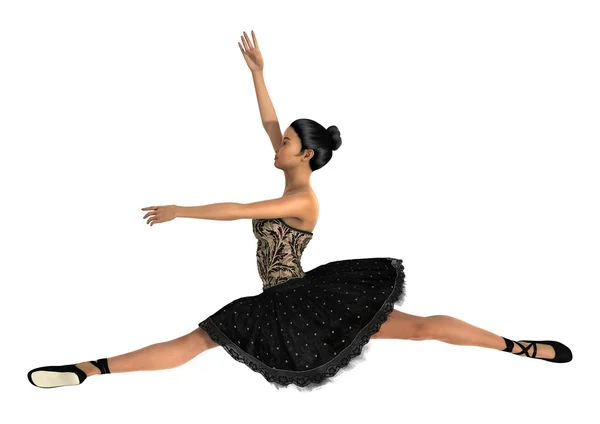 Asiatisk kvindelig ballet danser - Stock-foto