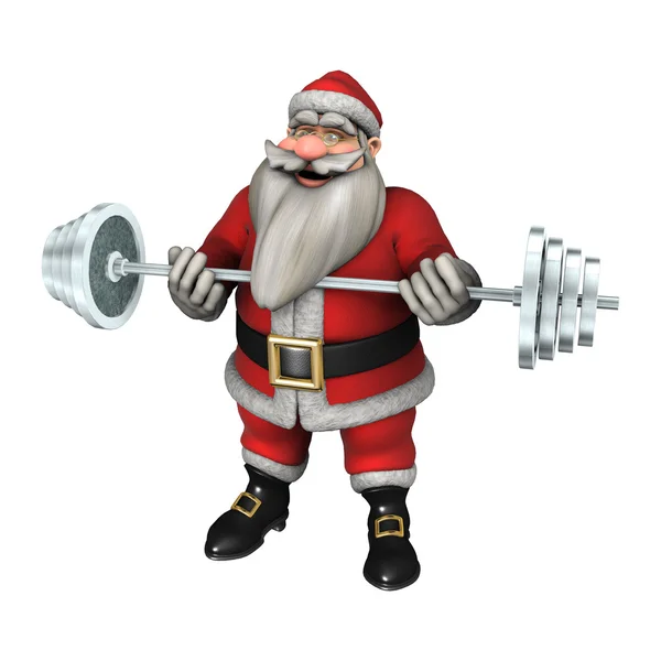 Weihnachtsmann-Fitness — Stockfoto