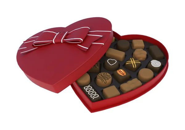Pudełko serce valentine — Zdjęcie stockowe
