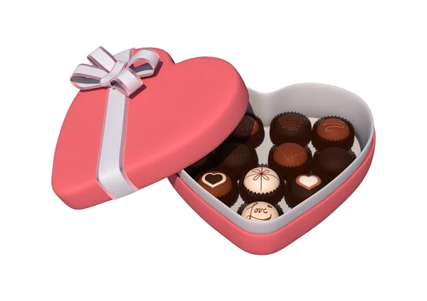 Caja del corazón de San Valentín —  Fotos de Stock