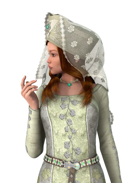 Mittelalterliche Dame — Stockfoto