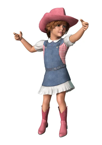 Pequena cowgirl — Fotografia de Stock