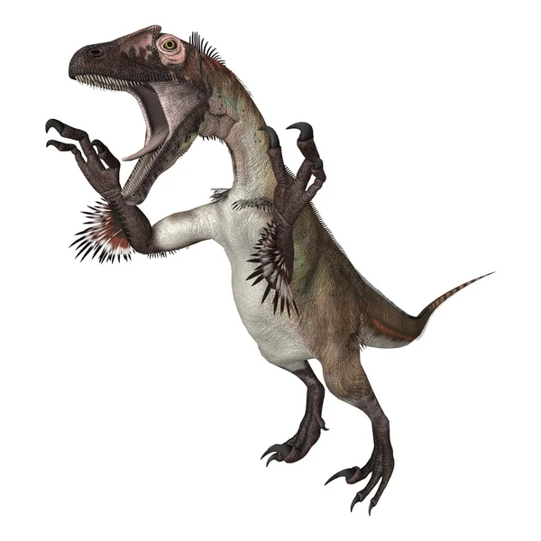 Иллюстрация динозавра Ютараптора — стоковое фото