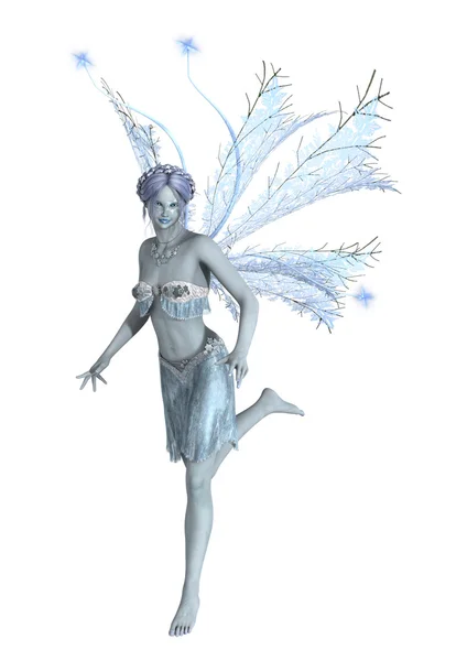 Snow Fairy på vit — Stockfoto