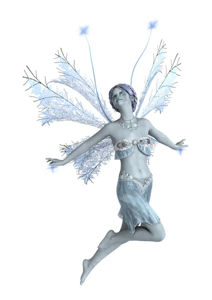 Snow Fairy flygande — Stockfoto