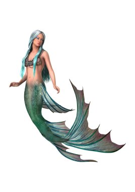 Fantezi deniz kızı beyaz