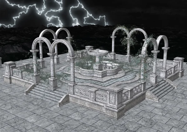 3D απεικόνιση ρωμανικός νύχτα — Φωτογραφία Αρχείου