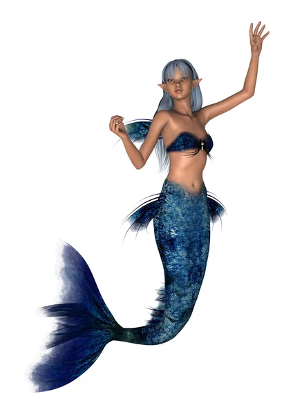 Fantasie Mermaid op wit — Stockfoto