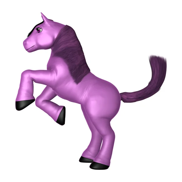 Pony púrpura sobre blanco — Foto de Stock