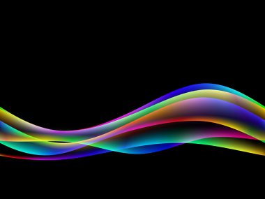 dinamyc akışı, stilize dalgalar, vektör