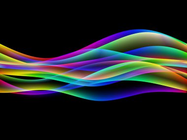 dinamyc akışı, stilize dalgalar, vektör