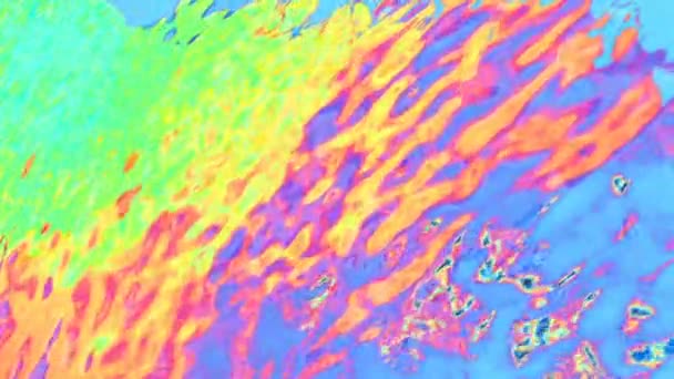 Медленное движение многоцветной воды видео фон. — стоковое видео