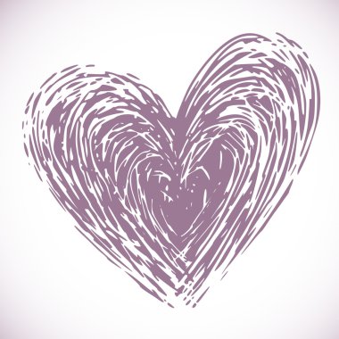 elle çizilmiş kalp, vektör