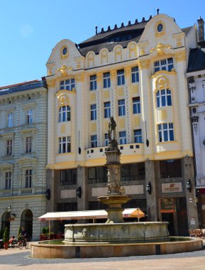 Maximilian Çeşmede Main Square (Hlavne namestie) Bratislava, Slovakya