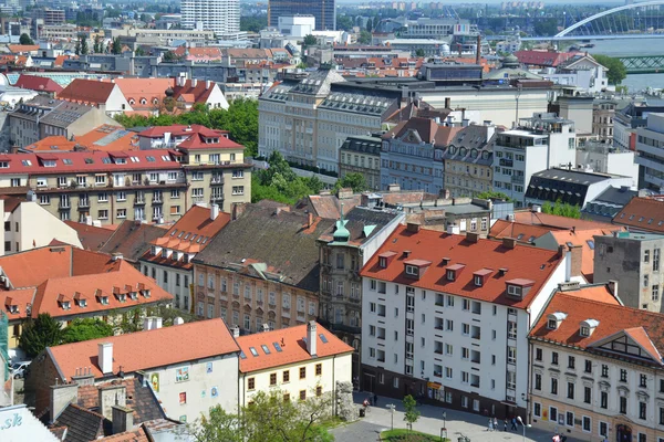 Bratislava hava görünümünü, Slovakya. — Stok fotoğraf