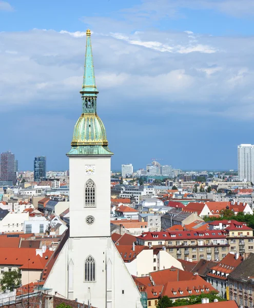 Bratislava hava görünümünü, Slovakya. — Stok fotoğraf