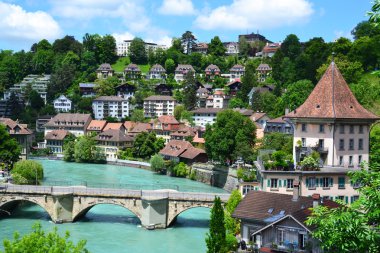 Görünüm bern ve aare Nehri, İsviçre.