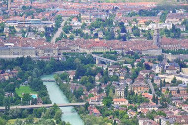 Bern kuş bakışı, İsviçre.