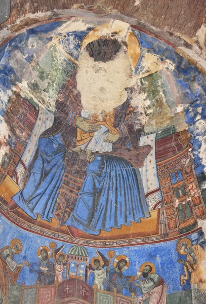 Fresco Muren Van Akhtala Kerk Armenië — Stockfoto