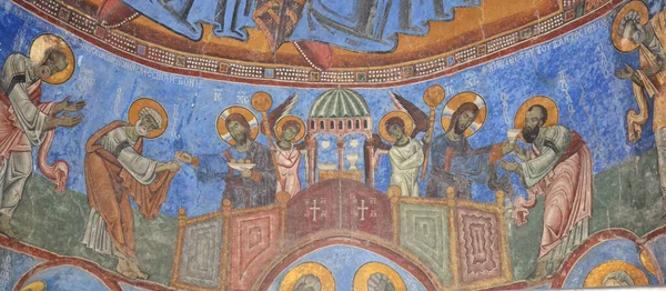 Fresco Muren Van Akhtala Kerk Armenië — Stockfoto