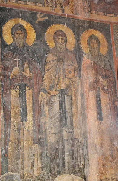 Fresco Muren Van Akhtala Kerk Armenië — Stockfoto