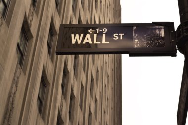 new york wall Street sokak tabelası