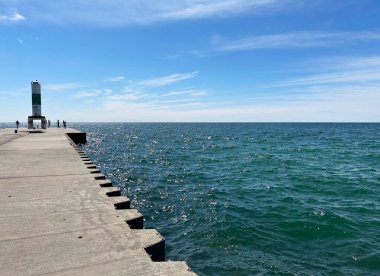 Holland State Park Michigan rıhtımında. Hollanda, Michigan, ABD
