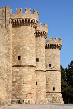 Rodos Şövalyelerinin Büyük Üstadı 'nın Sarayı, ana giriş. Rodos, Yunanistan