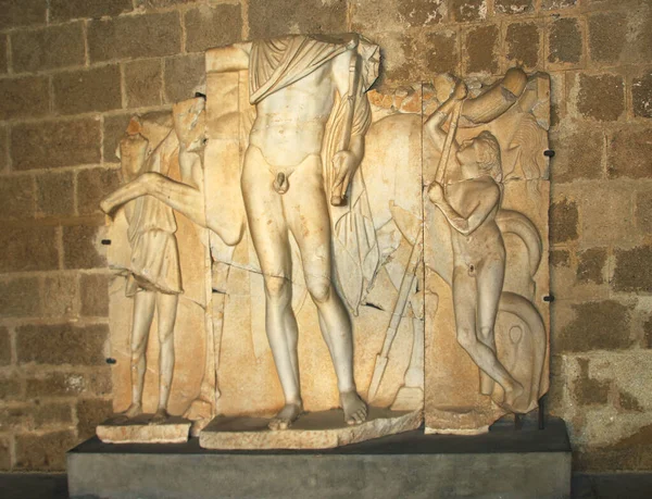 Палац Великого Майстра Стародавній Барельєф Родос Греція — стокове фото