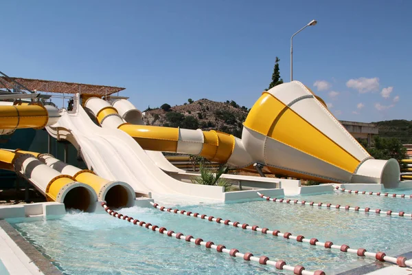 Parc Aquatique Faliraki Toboggans Piscines Faliraki Grèce — Photo