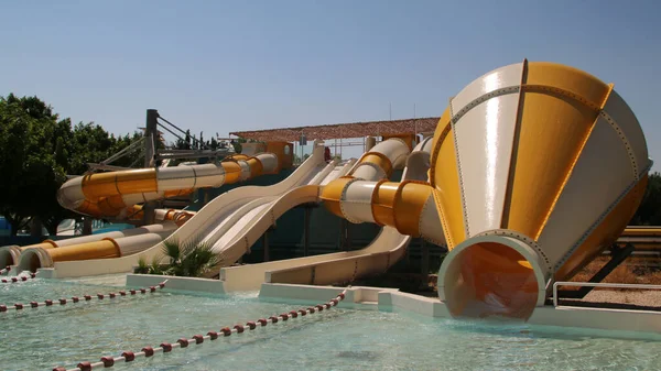 Waterpark Faliraki Tobogány Bazény Faliraki Řecko — Stock fotografie