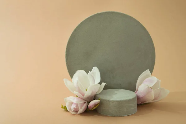 Beton şekilli ve manolyalı minimalist model.