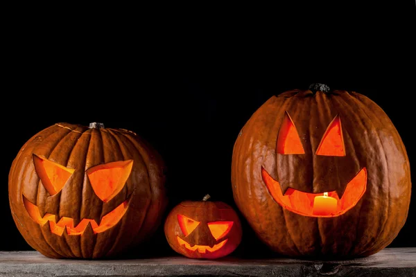 Jack o lanterne zucche di Halloween — Foto Stock