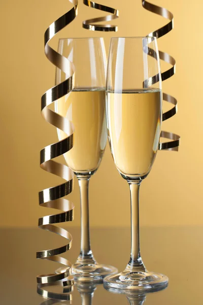Două pahare de șampanie — Fotografie, imagine de stoc