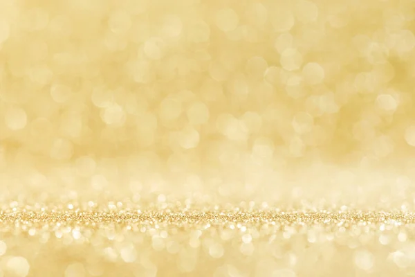 Glänsande Gyllene Bokeh Glitter Ljus Abstrakt Bakgrund Jul Nyårsfest Firande — Stockfoto