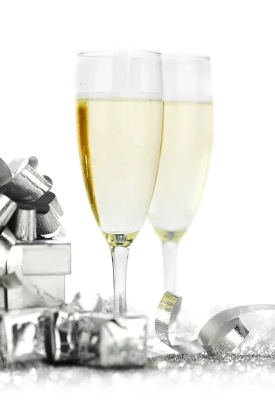 Champagne e regali — Foto Stock