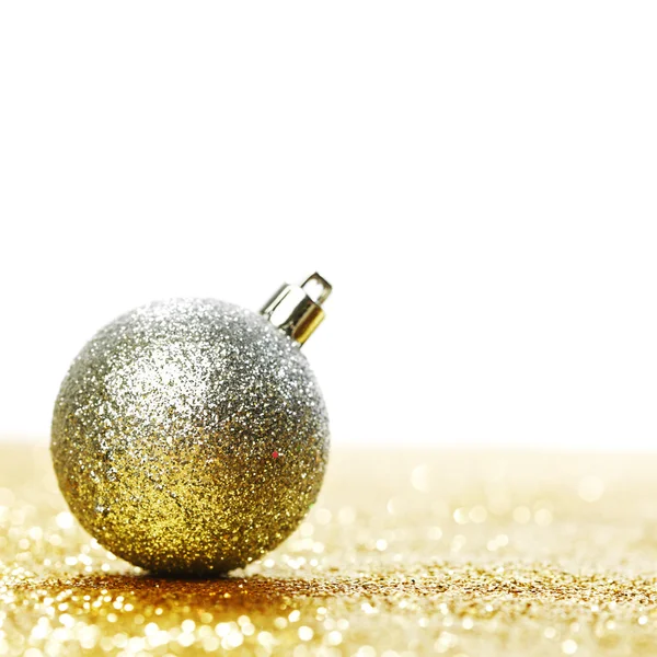 Glitter Kerstmis bal — Stockfoto