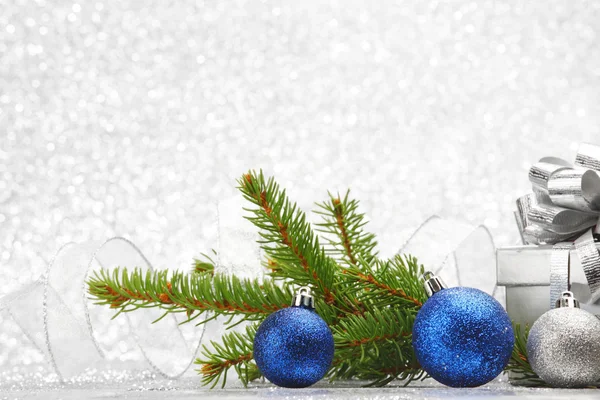 Christmas fir and decoration Royalty Free Stock Images