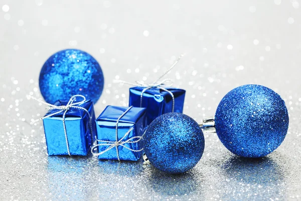 Christmas gifts and balls — Stock Photo, Image