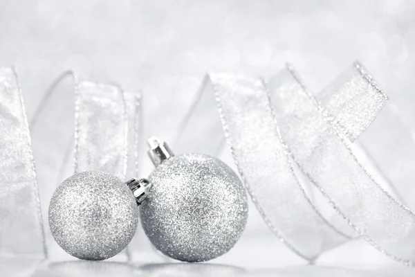 Glitter julgranskulor — Stockfoto