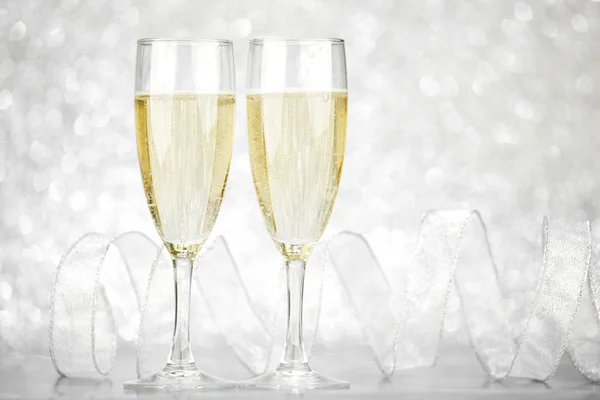 Champagne and decor — Stock Photo, Image