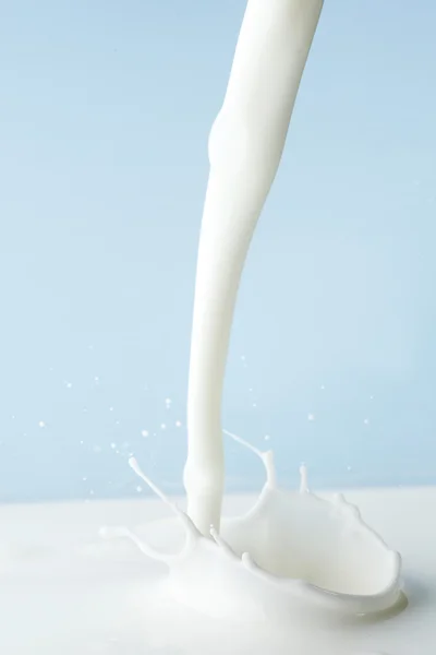 Pouring milk splash — Stock Photo, Image