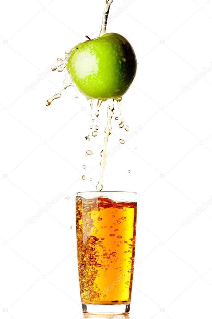 Juice pouring from apple — Stock Photo © yellow2j 68487295