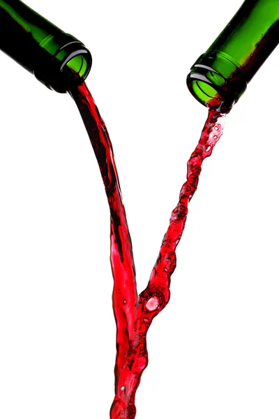 Czerwone wino leje — Zdjęcie stockowe