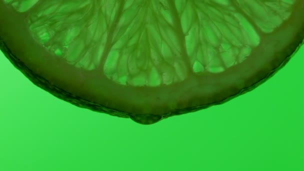 Lime juice droplet — Stock Video