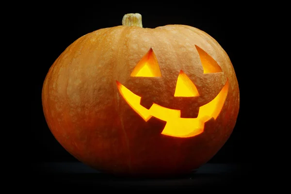 Illuminato carino zucca di Halloween — Foto Stock